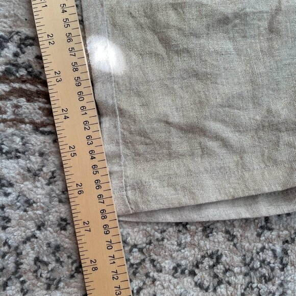 Vintage Womens Wide Leg Pants Beige Size 42 Triple=A Gold Belt Boho Lagenlook - Picture 12 of 16